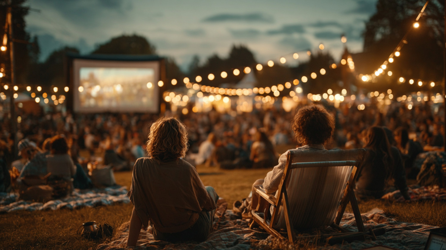 Abendliches Open-Air-Kino