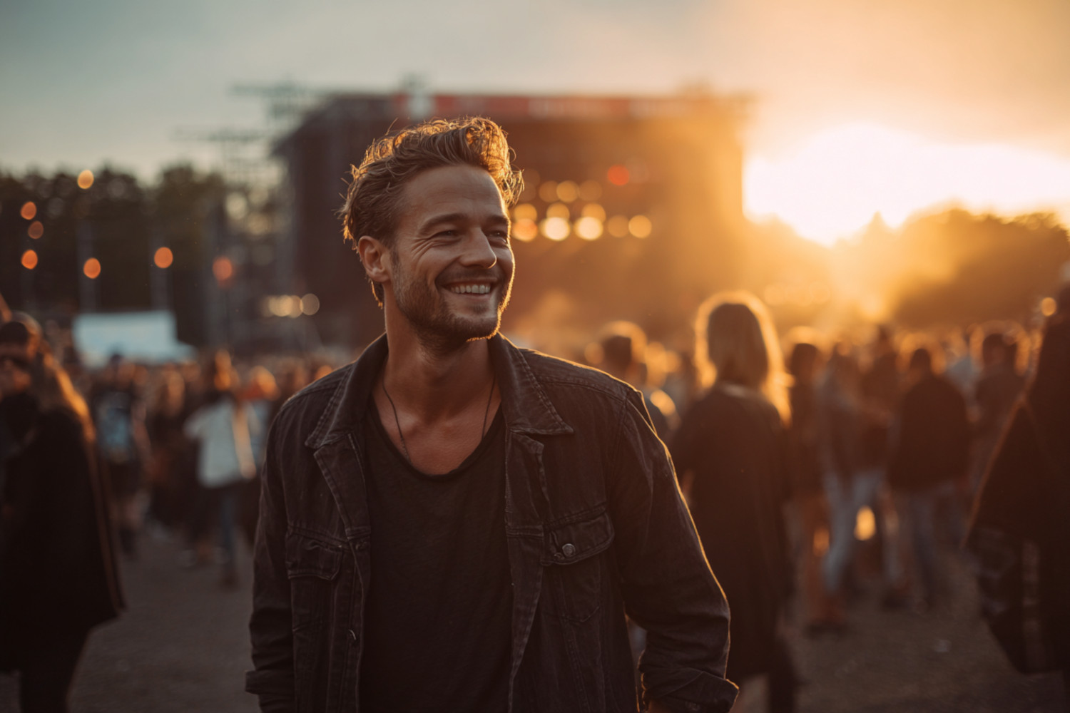 Ein Mann auf einem Festival